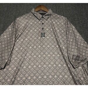 Pins and aces polo shirt mens golf performance stretch size 3XL geometric